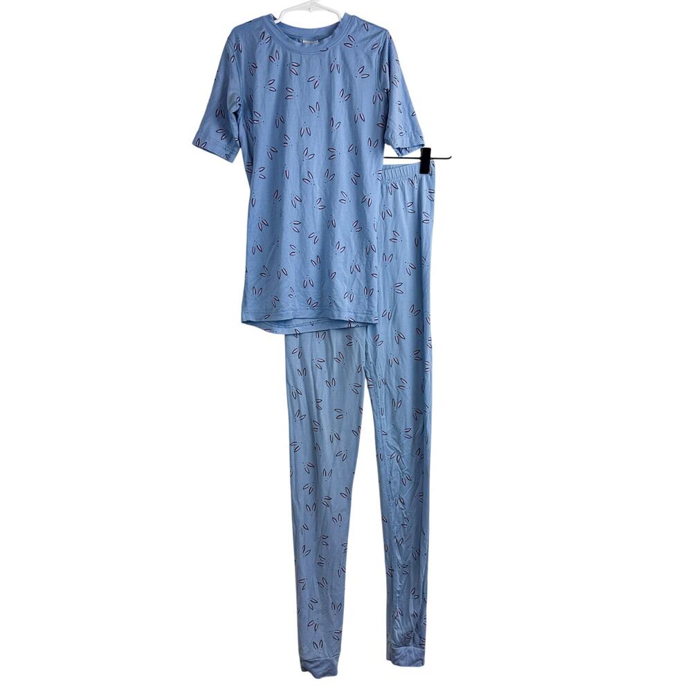 Hanna Andersson Girls Easter Bunny Tencel Lyocell Pajama Set Pants Shirt - 14-16